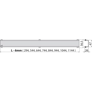 Изображение товара декоративная решетка 1144 мм alcaplast design нержавеющая сталь design-1150mn