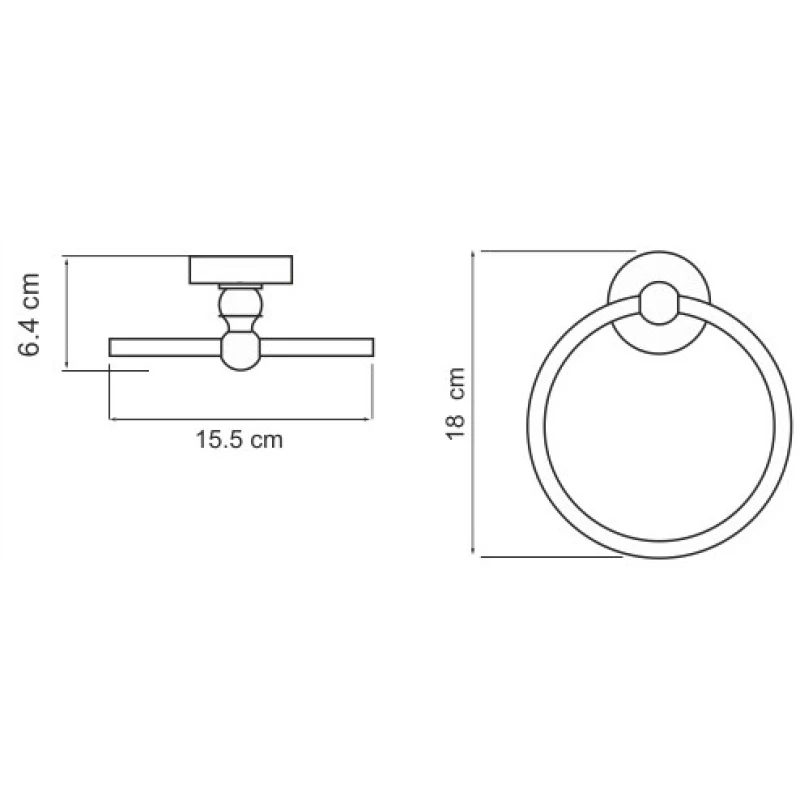 Кольцо для полотенец WasserKRAFT Aland K-8560