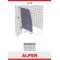Шторка для ванны Alpen Alpina 80 см прозрачное стекло A170N-80 - 2