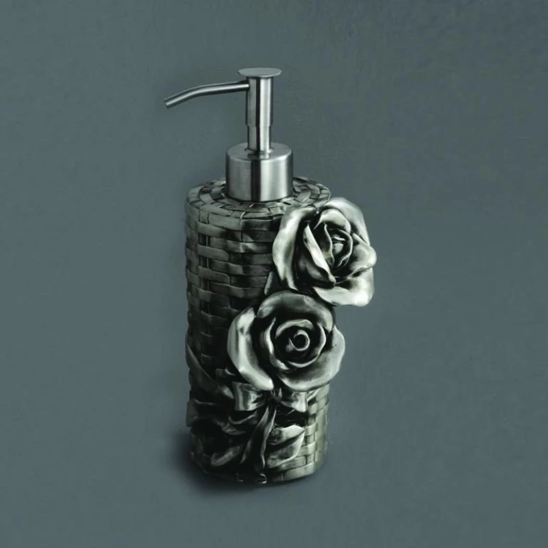 Дозатор жидкого мыла настольный серебро Art&Max Rose AM-0091A-T