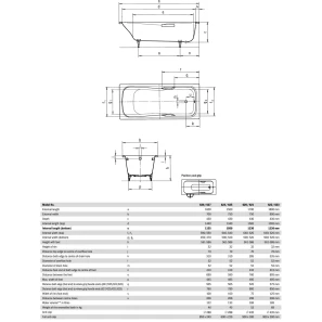 Изображение товара стальная ванна 160x70 см kaldewei dyna set 626 standard