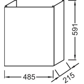 Изображение товара тумба черный матовый с реверсивной дверцей 48,5 см jacob delafon odeon up eb863-m61