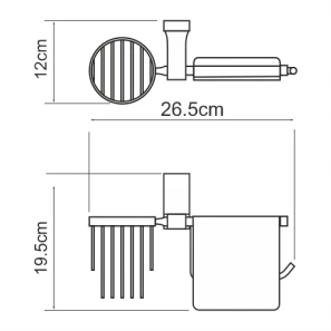 Изображение товара держатель туалетной бумаги и освежителя воздуха wasserkraft lopau k-6059