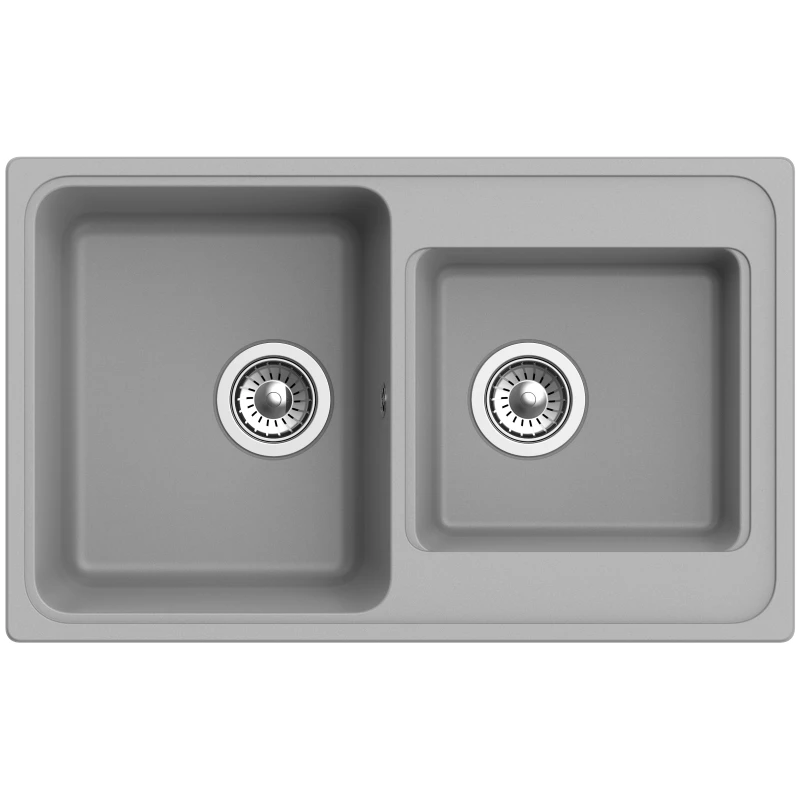 Кухонная мойка Ewigstein серый металлик Elegant 80D