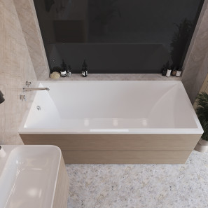 Изображение товара ванна из литого мрамора 170х75 см marmo bagno милано mb-m170-75