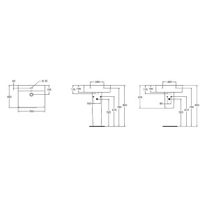 Изображение товара раковина 55 см ideal standard connect cube e784401