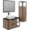 Комплект мебели дуб веллингтон/черный 90 см Grossman Лофт 109001 + GR-3016 + 209001 - 1