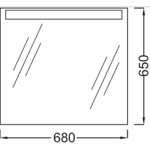 Изображение товара зеркало с подсветкой 68*65 см jacob delafon presquile eb1108-nf