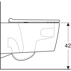 Изображение товара подвесной безободковый унитаз с сиденьем микролифт geberit one 500.201.01.1