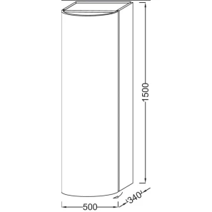 Изображение товара подвесная колонна левосторонняя белый глянец jacob delafon presquile eb1115g-g1c