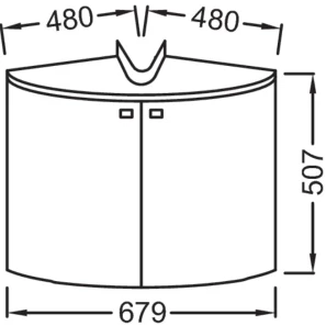 Изображение товара угловая тумба сливовый глянец 67,9 см jacob delafon odeon up eb864-f26