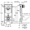 Комплект подвесной унитаз Serel Smart SM25SL + система инсталляции Grohe 38721001 - 5