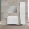 Комплект мебели белый глянец 80,5 см Vincea Fine VMC-2F800GW + VCB-1F800W + VLM-2A800 - 1