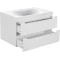 Комплект мебели белый глянец 80,5 см Vincea Fine VMC-2F800GW + VCB-1F800W + VLM-2A800 - 4