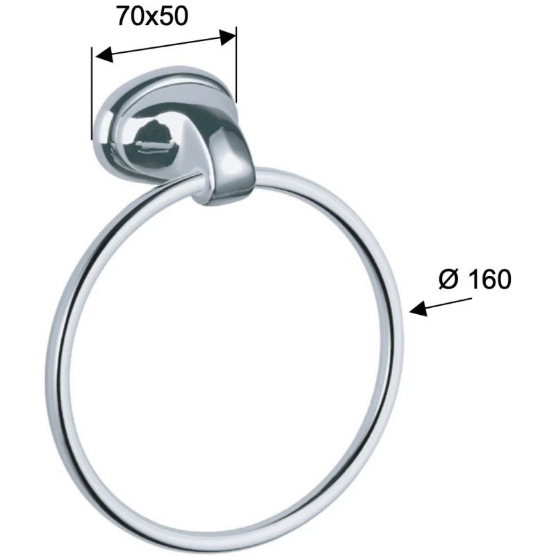 Кольцо для полотенец Remer Serie 900 NV44CR