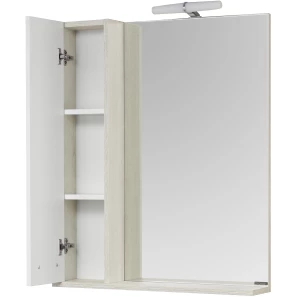 Изображение товара зеркальный шкаф 70x85 см белый глянец/дуб сомерсет l акватон бекка  1a214702bac20