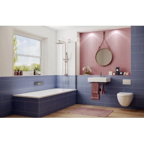 Изображение товара шторка для ванны 80 см ambassador bath screens 16041103 прозрачное