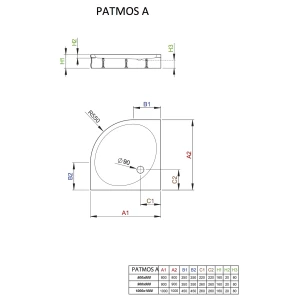 Изображение товара акриловый поддон 80x80 см radaway patmos a 4s88155-03