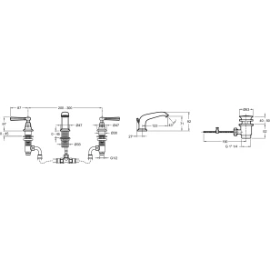 Изображение товара смеситель для раковины с донным клапаном jacob delafon cleo 1889 e24305-cp