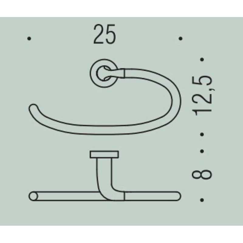 Кольцо для полотенец 25 см Colombo Design Basic B2731