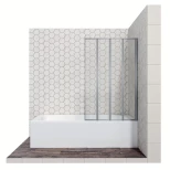 Изображение товара шторка для ванны 100 см ambassador bath screens 16041111r прозрачное