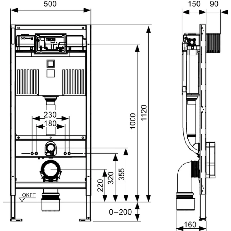 Комплект подвесной унитаз Art&Max Elegant AM9316CHR/SC + система инсталляции Tece 9300302 + 9240407