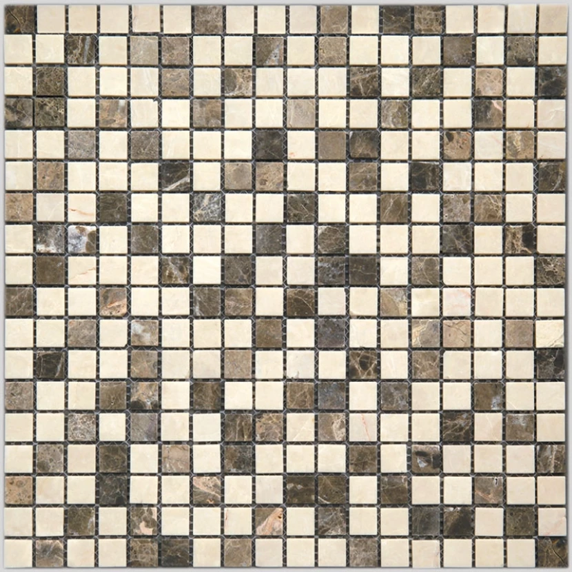 Мозаика Natural i-Tile 4MT-03-15T Мрамор коричневый, поверхность состаренная 29,8x29,8