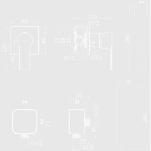 Изображение товара гигиенический душ elghansa berkshire 34q0743-white (set-57) со смесителем, белый матовый