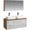 Комплект мебели дуб балтийский/бетон светлый 120 см Aqwella 5 Stars Mobi MOB0112DB + MOB0712BS + 641945 + 641945 + MOB0412 + MOB0717DB - 1