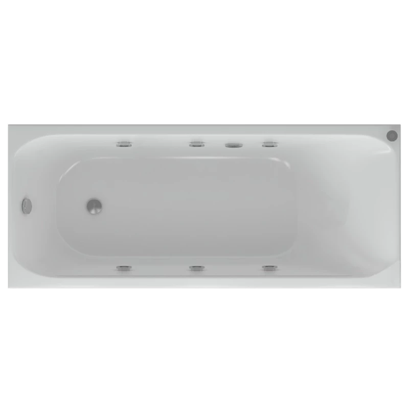 Акриловая гидромассажная ванна 170x70 см пневматическое управление стандартные форсунки Aquatek Альфа-170
