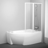 Изображение товара шторка для ванны 98 см ravak vsk2 rosa 160 r белый прозрачное 76p90100z1