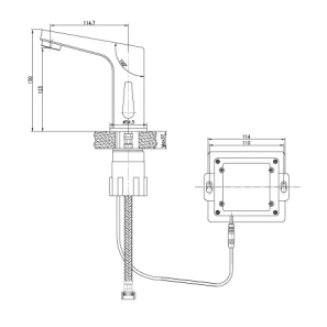 Изображение товара сенсорный смеситель для раковины (сенсорный) lemark project lm4655ce