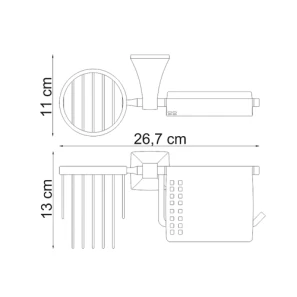 Изображение товара держатель туалетной бумаги и освежителя воздуха wasserkraft wern k-2559 