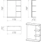 Комплект мебели дуб сонома/белый глянец 55,5 см Grossman Поло 105501 + 305 + 205701 - 7