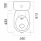 Унитаз-компакт с сиденьем полипропилен Sanita Формат эконом FRTSACC01090113 - 4
