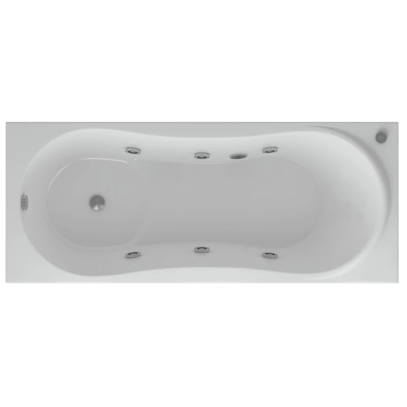 Акриловая гидромассажная ванна 150x70 см пневматическое управление стандартные форсунки Aquatek Афродита-150