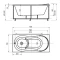 Акриловая гидромассажная ванна 150x70 см пневматическое управление стандартные форсунки Aquatek Афродита-150 - 6