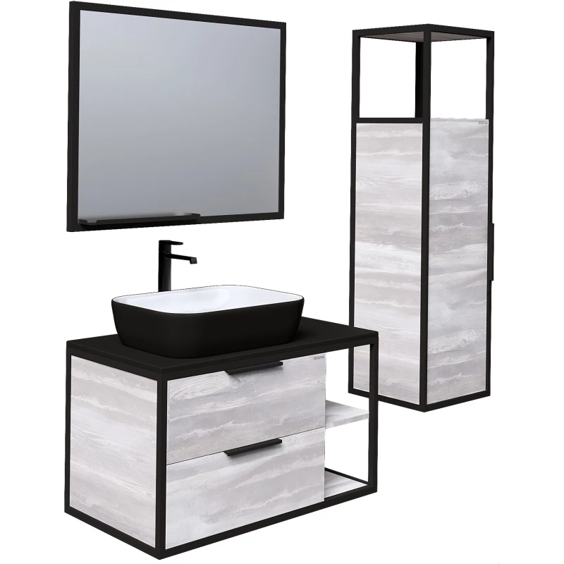 Комплект мебели шанико/черный 90 см Grossman Лофт 109002 + GR-4041BW + 209001