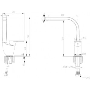 Изображение товара смеситель для кухни bravat line f75299c-2