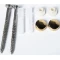 Комплект вертикальных крепежей для унитаза с заглушками цвет золото Cezares CZR-FIX-FLR-G - 1