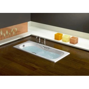 Изображение товара испанская чугунная ванна 150x75 см с противоскользящим покрытием roca malibu set/2315g000r/526803010/150412330