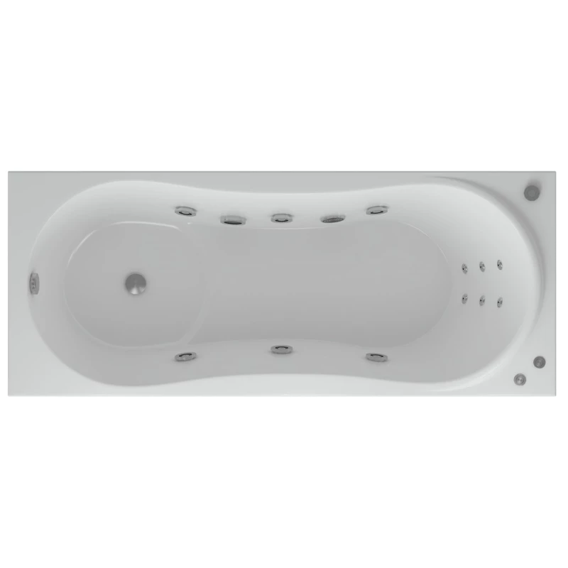 Акриловая гидромассажная ванна 170x70 см пневматическое управление стандартные форсунки Aquatek Афродита-170