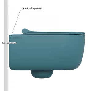 Изображение товара подвесной безободковый унитаз с сиденьем микролифт berges ego xl 082140
