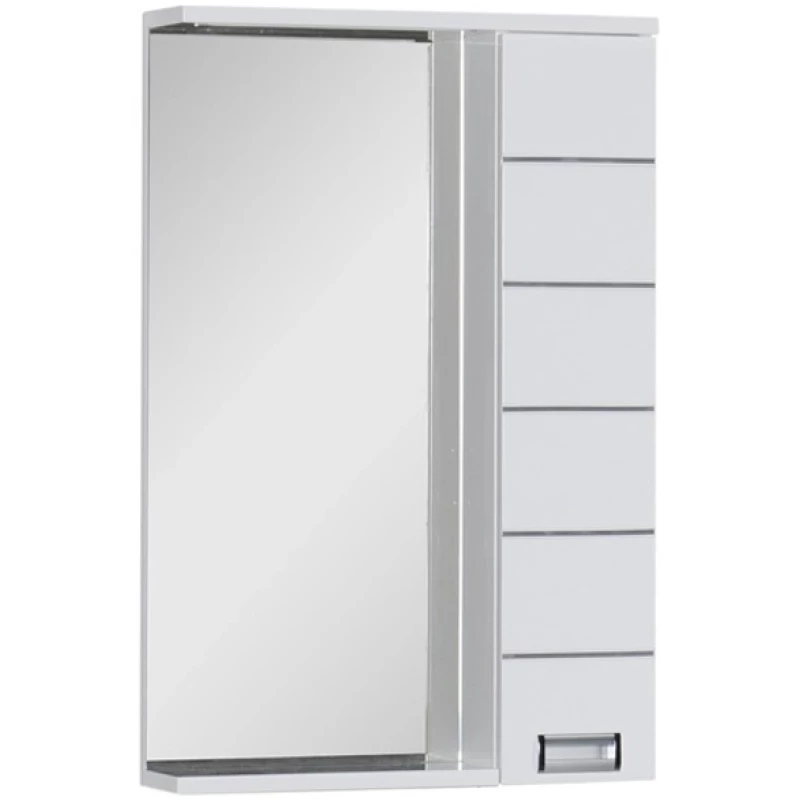 Зеркальный шкаф 60x87 см с подсветкой белый Aquanet Доминика 00171918