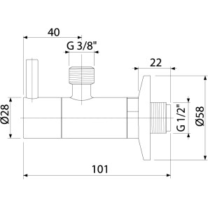 Изображение товара угловой вентиль с фильтром 1/2"×3/8" alcaplast arv001-antic