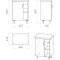 Комплект мебели дуб сонома/белый матовый 57 см Grossman Флай 106001 + 506001 + GR-3014 + 206001 - 7