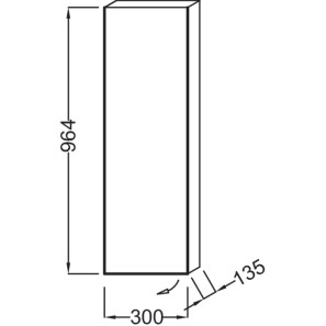 Изображение товара подвесная полуколонна левосторонняя серый антрацит глянец jacob delafon spherik eb1059g-442