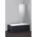 Изображение товара шторка для ванны belbagno sela 80 см прозрачное стекло sela-v-1-80/140-c-cr