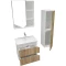 Комплект мебели дуб сонома/белый глянец 61 см Grossman Инлайн 106003 + 16413 + 206002 - 2
