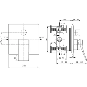 Изображение товара смеситель для ванны ideal standard conca a7374a5